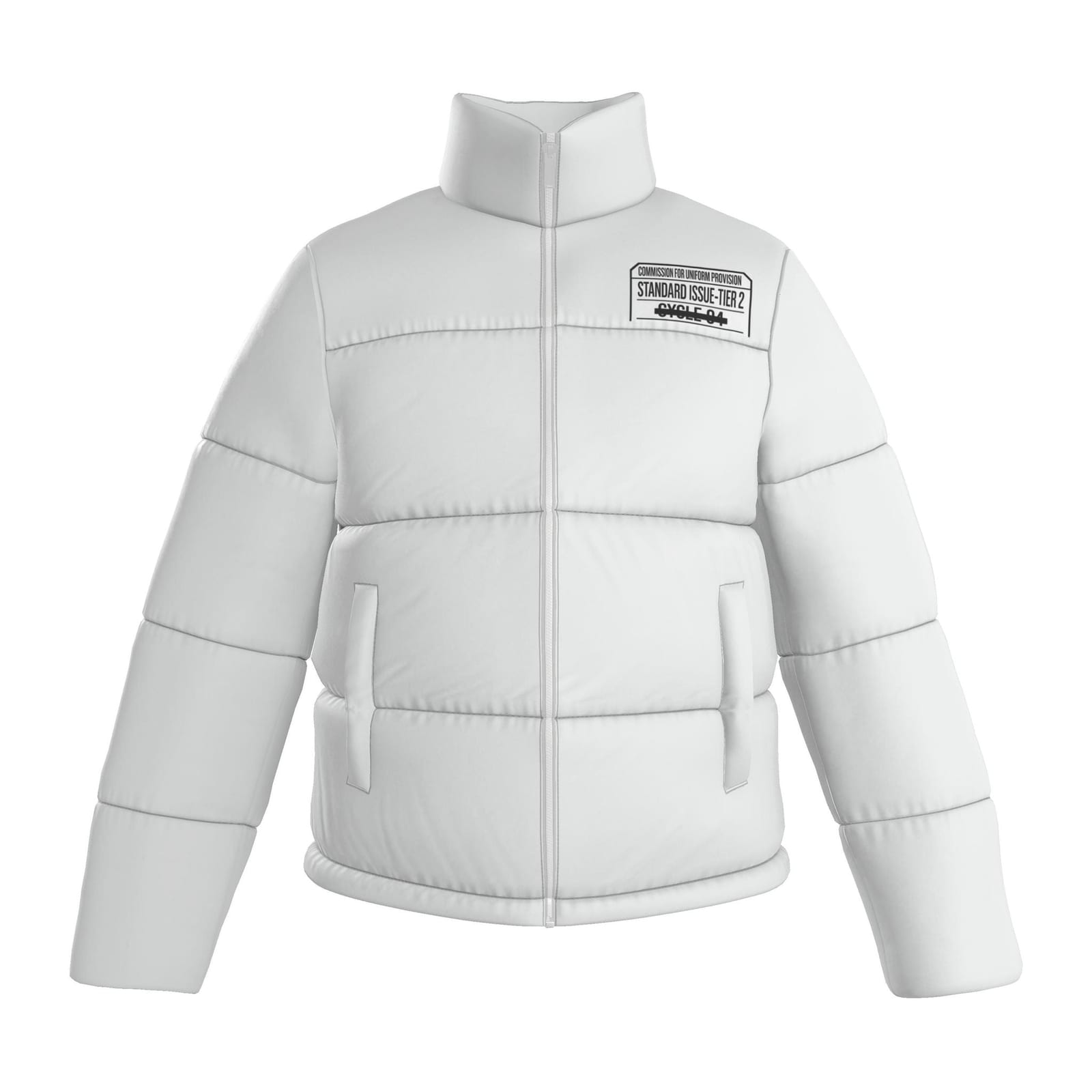 the jacket. puffer jacket. the object in question.