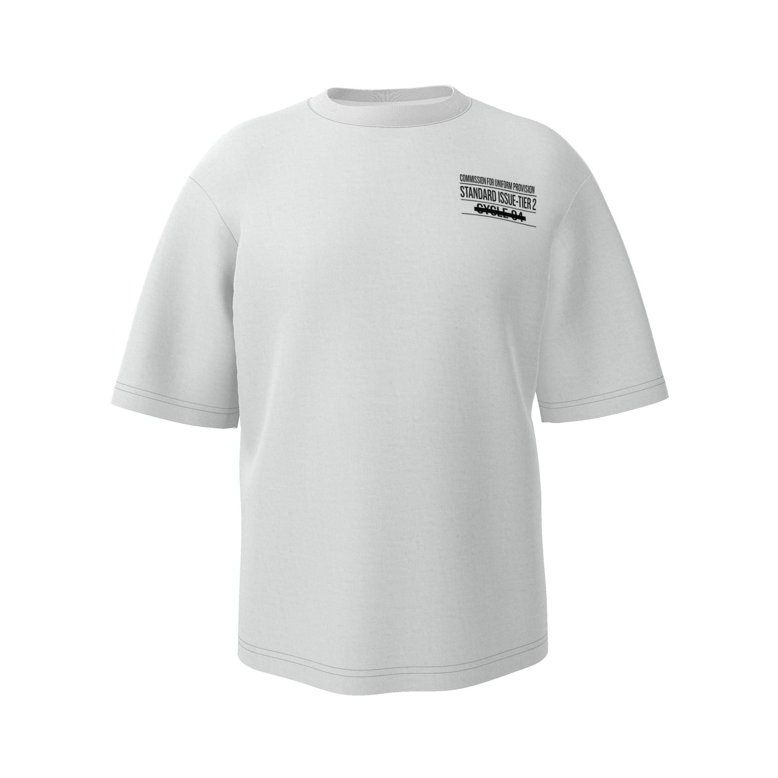 the tee. oversized tee. the object in question.